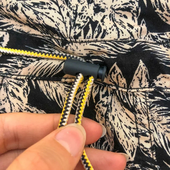 Free People Banana Leaf Tropical Paperbag Wide Leg Drawstring Baloon Pants M - Picture 6 of 11